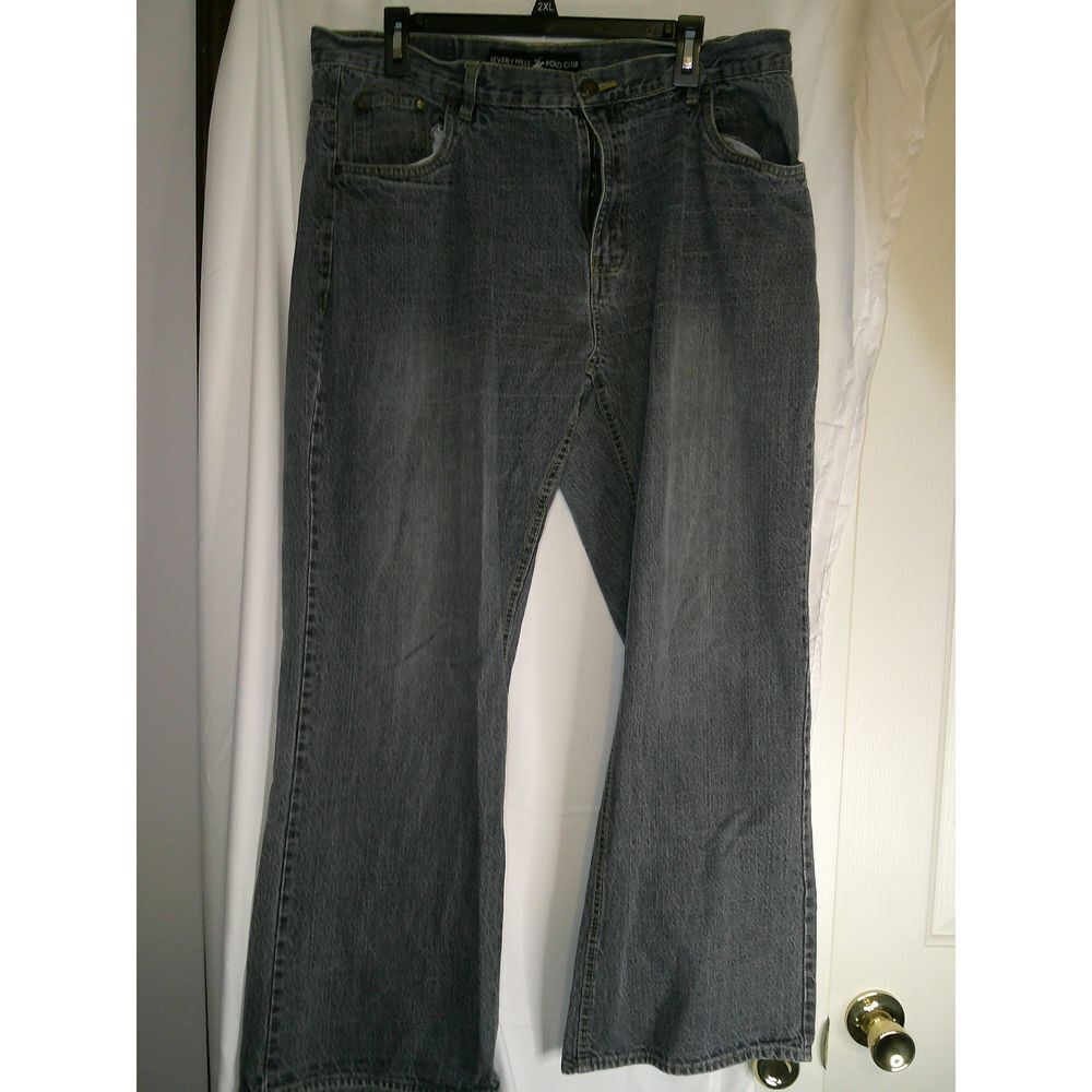 Beverly Hills Polo Club Classic Gray Bootcut Denim Jeans 38x30 Casual Everyday
